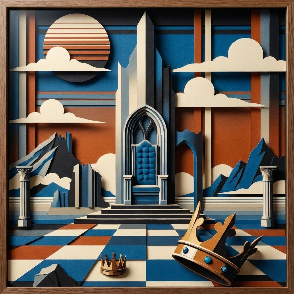 Retro City Architecture in the ArtWorld 3D minimalist dimensional style.
