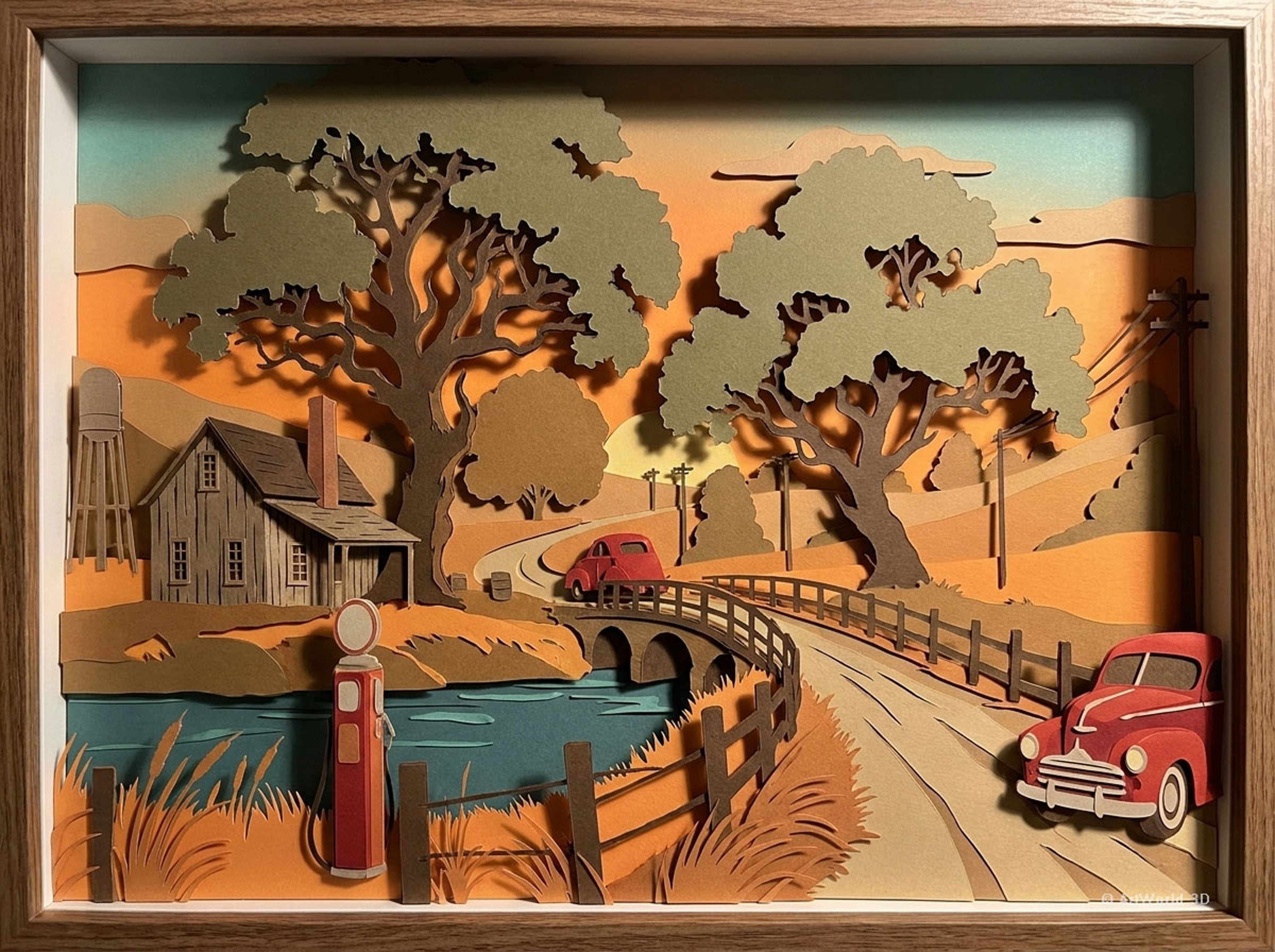 Oak Country Road ArtWorld 3D artwork.